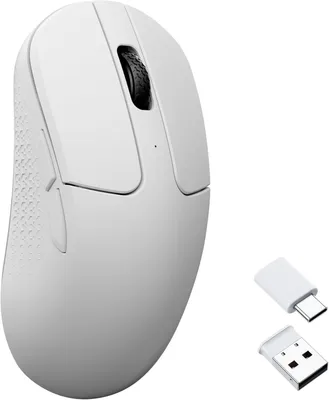 Image de Souris gaming, 2,4 GHz et Bluetooth 5.2, programmable, capteur PixArt 3311, 12 000 DPI, autonomie de 125 heures, souris ergonomique compatible avec Windows