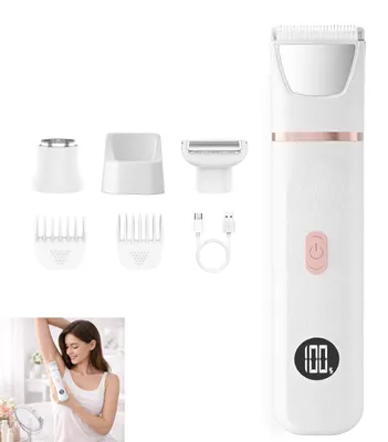 Produktbild von Elektrischer Damenrasierer 4-in-1, Intimrasierer schmerzfrei, TYPE-C Aufladung, 600 mAh