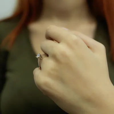 Produktbild von 0,30 Carat Diamant Solitär Ring Antragsring 14 Karat Weißgold