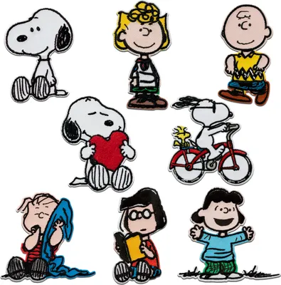 Produktbild von Mono-Quick Peanuts © Snoopy Set 8 Stück - Aufnäher, Bügelbild, Aufbügler, Applikationen, Patches, Flicken, zum aufbügeln