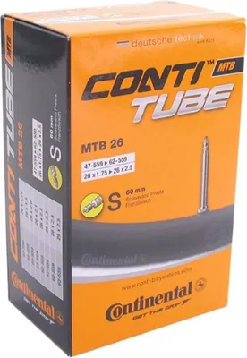 Produktbild von Continental Presta 60 Mm Fahrradschlauch Schwarz 26´´ / 1.75-2.50 Schwarz 26´´