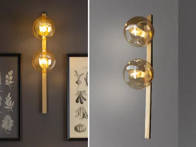 Produktbild von LUCE Design Pluto Wandleuchte 2fach E14 gold
