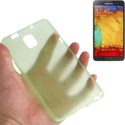 Produktbild von Schutzhülle Case Ultra Dünn 0,3mm für Handy Samsung Galaxy Note 3 N9000 Grün Transparent