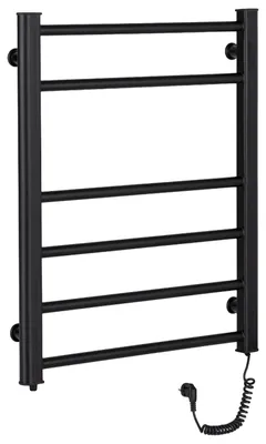 Obrázek produktu pro CERANO - Elektrický sušák ručníků Domenico - 97 W - černá matná - 660x550 mm