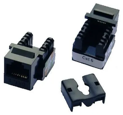 Image de DATACOM Keystone cat6 noir UTP