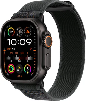 Image de INF Bracelet de montre en nylon pour iWatch Séries 8/7/6/5/4/3/2/1/SE/Ultra Le noir L