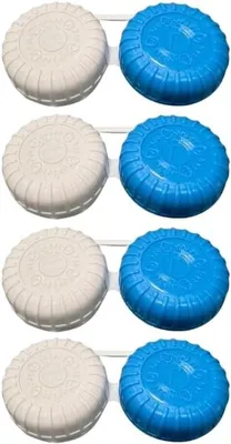 Productafbeelding van Compacte Contactlenzenhouders Set van 4 - Perfect voor Reizen en Dagelijks Gebruik