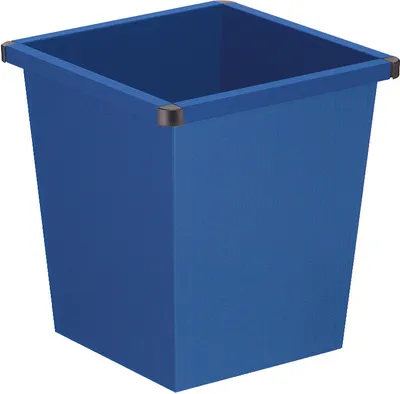 Produktbild von Viereckiger, kegelförmiger Papierkorb - Blau