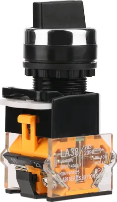 Image de Commutateur rotatif à 2 positions de 22 mm avec retour automatique LA38-11X22
