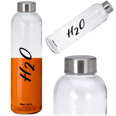 Zdjęcie produktu dla Szklana Butelka Na Wodę 750 Ml Napoje Sok Zakręcana Na Lato