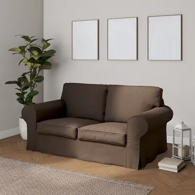 Produktbild von Dekoria Bezug für Ektorp 2-Sitzer Sofa nicht ausklappbar, braun, Sofabezug für  Ektorp 2-Sitzer nicht ausklappbar