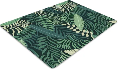 Produktbild von Stuhlunterlage Bürostuhlunterlage 120 cm x 90 cm Bodenmatte Bürostuhlunterlage - Palmenblätter