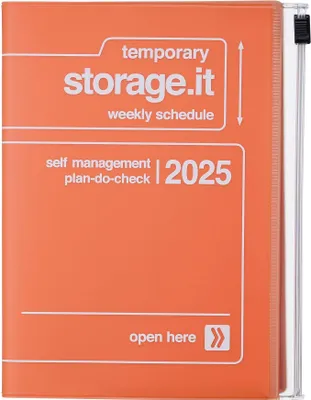Produktbild von MARK'S 2024/2025 Taschenkalender A6 vertikal, Storage it // Orange