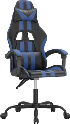 Produktbild von vidaXL Gaming-Stuhl Schwarz und Blau Kunstleder