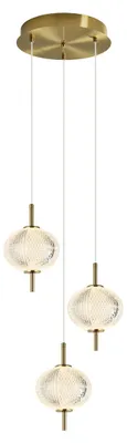 Obrázok produktu pre LED závesné svietidlo 12W CORADO PND-81418-3-BK-GD Italux