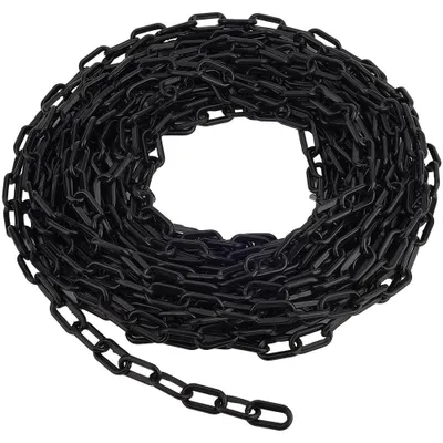 Kunststoff-Barrierenkette 15 m, schwarz, 6 mm, wetterfest, DIY