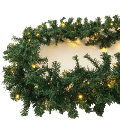 XL 70 LED Girlande mit Beleuchtung Tannengirlande Lichterkette 540cm innen/außen
