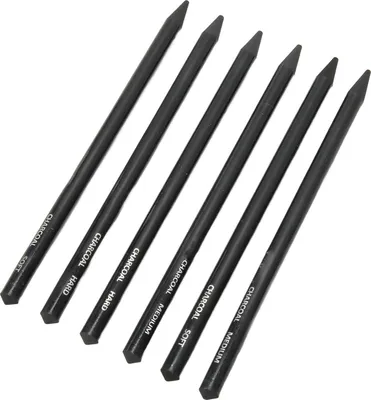 Image de Set de crayons de fusain,Crayons de fusain,Crayons de fusain pour artistes,Crayons de fusain pour le dessin,Crayons de fusain pour le dessin