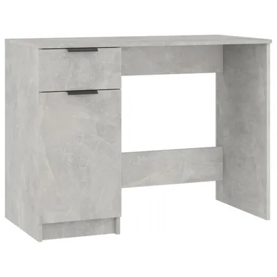 Zdjęcie produktu dla Biurko, Szarość Betonu, 100X50X75 Cm, Materiał Drewnopochodny Lumarko!