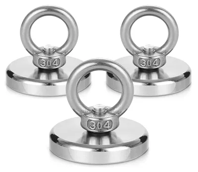 Neodymium-Magnete, 3 Stk., 42 mm Ø, 50 kg Tragkraft