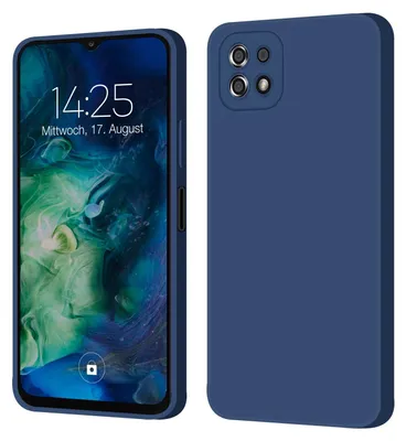 Produktbild von Hülle für Samsung Galaxy A22 5G Case Cover Bumper Smartphone Softgrip Schutzhülle Farbe: Blau