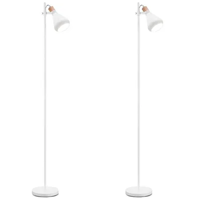 Produktbild von KONSIMO 2er Set Stehlampen im skandinavischen Stil "CORTODI", Weiß, Metall