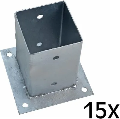 Produktbild von Aufschraubhülse Pfostenhülse 15x Pfostenträger 101 x 150 mm Aufschraubbodenhülse