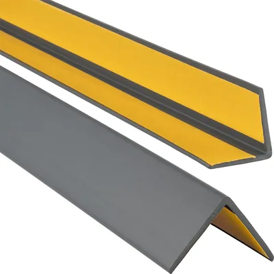Produktbild von ProfiPVC Winkelprofil Selbstklebend Kunststoffwinkel aus PVC-Gummi, elastischer Kantenschutz, Eckschutzprofil, einfache Montage -35x35mm 1,00m, Anthrazit