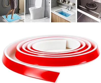 Imagen del producto de Barrera para ducha autoadhesiva, de silicona, de 200 cm, para bañeras