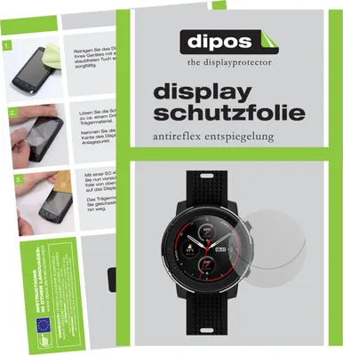 Produktbild von 2x Schutzfolie für Huami Amazfit Stratos 3 matt Displayschutzfolie Folie Display Schutz dipos
