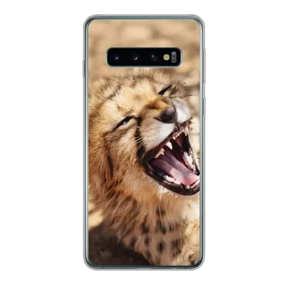 Produktbild von MuchoWow® Handyhülle Schutzhülle Hülle für Samsung Galaxy S10 Gepard - Tier - Nahaufnahme Silikon Softcase Handy Hülle - Handytasche