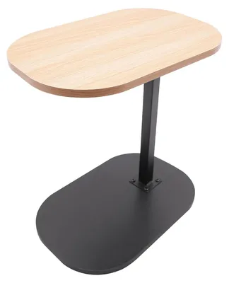 Image de Table d'appoint en forme de C, avec hauteur réglable, idéale pour le salon et la chambre