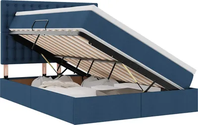 Zdjęcie produktu dla Łóżko z miejscem na przechowywanie i materacem 140 x 190 cm