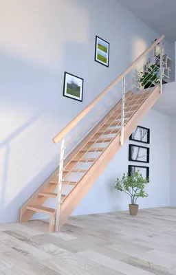Produktbild von Pertura Wangentreppe Notos Buche Leimholz Unbehandelt Ohne Setzstufen Seitenwange buche gerade 87 cm 13 Stufen / 14 Stei