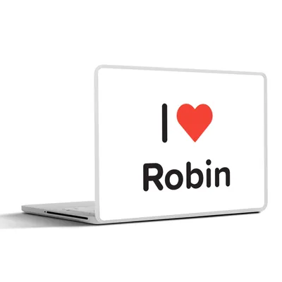 Produktbild von MuchoWow® Laptop Aufkleber Sticker Cover Ich liebe - Robin - Girl 25x18 cm - Laptop-Deko