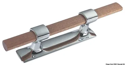 Immagine prodotto di Tassello in ottone cromato e mogano 210 mm, 1 pezzo