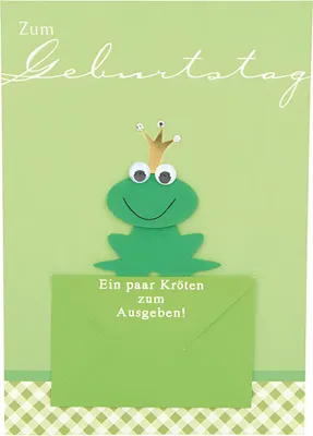 Immagine prodotto di Designers Best motivo biglietto pieghevole 29, Per un compleanno - Qualche rospo...