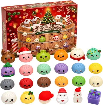 Produktbild von Weihnachten Adventskalender Quetschspielzeug-Kalender(E)24 Tage Weihnachten Countdown-Kalender,Überraschungs Fidget Spielzeug Geschenke für Kinder