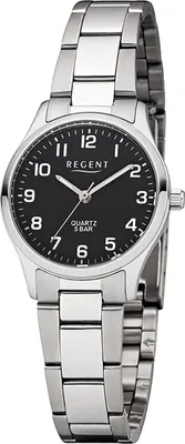 Produktbild von Regent Damen-Armbanduhr silber Analog 2253412 Edelstahl-Armband D2UR2253412
