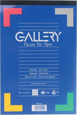 Image de Galerie – Bloc-notes, format A4, quadrillé 5 mm, bloc de 100 feuilles