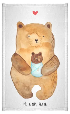 Produktbild von Mr. & Mrs. Panda Handtuch Bär Baby - Weiß - Geschenk, Geburtstag, Frotteetuch, Mutter, Gästetuch, Neffe, Kleines, Klein, Nichte, Mini-Handtuch, Teddy