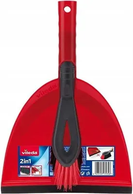 Obrázek produktu pro Lopatka na prach 2 v 1 s ručním kartáčem Vileda