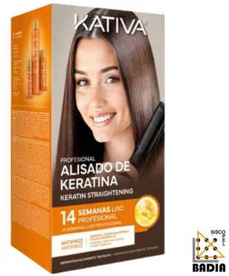 Image de KIT PROFESSIONNEL KATIVA POUR LISSAGE À LA KÉRATINE, 2 pièces