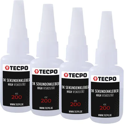 Produktbild von 1K Sekundenkleber 4x 20g, hochviskos, Cyanacrylat-Klebstoff