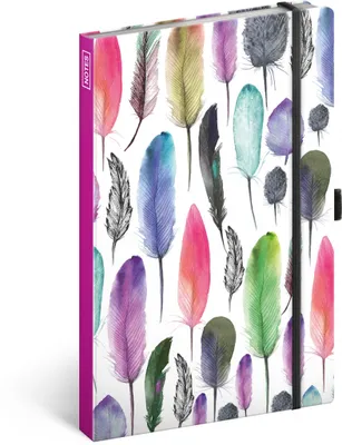 Obrázek produktu pro Notes Peříčka, linkovaný, 13 × 21 cm