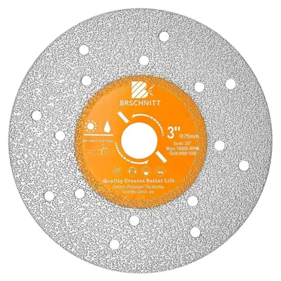 Productafbeelding van Diamantschijf, 75 mm, voor steen, tegels, marmer, graniet, glas, 1 stuk
