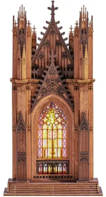 Image de Puzzle 3D Minihutte Twin-Tower Cathedral, RoLife, 111 pièces