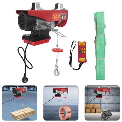 Immagine prodotto di Verricello elettrico, comando wireless, portata 250 kg, rosso
