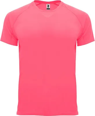 Immagine prodotto di Roly Sport CA0407 | T-shirt Bahrain con maniche raglan - Colore: Fluor Pink Lady 125 - Taglia: XXL