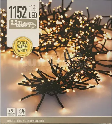 Zdjęcie produktu dla Oświetlenie klastra/oświetlenie świąteczne 1152 LED - Bardzo ciepła biel - 8,5 metra